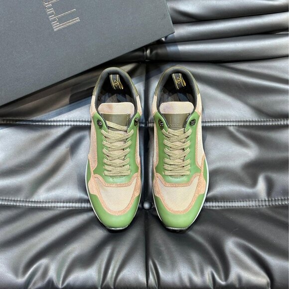 Green Dunhill Mens Mesh Breathable Sneakers - Picture 2 of 10